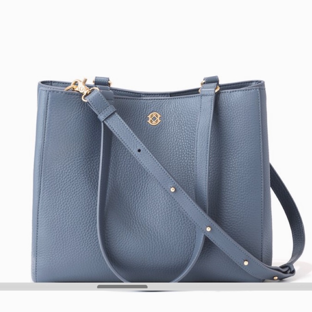 Small Allyn Tote - Ash Blue Leather